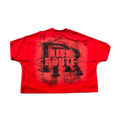 OBSESSED WITH RISK RED TEE